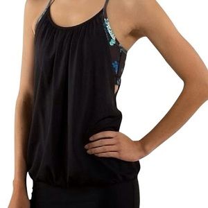 Lululemon No Limit tank built in bra floral print